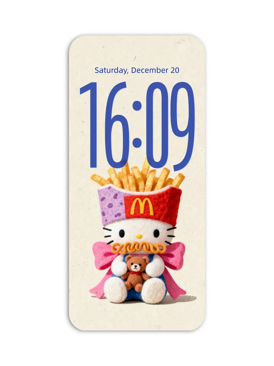 hellokitty壁纸∎被🍔头和🍟头kitty直接萌化