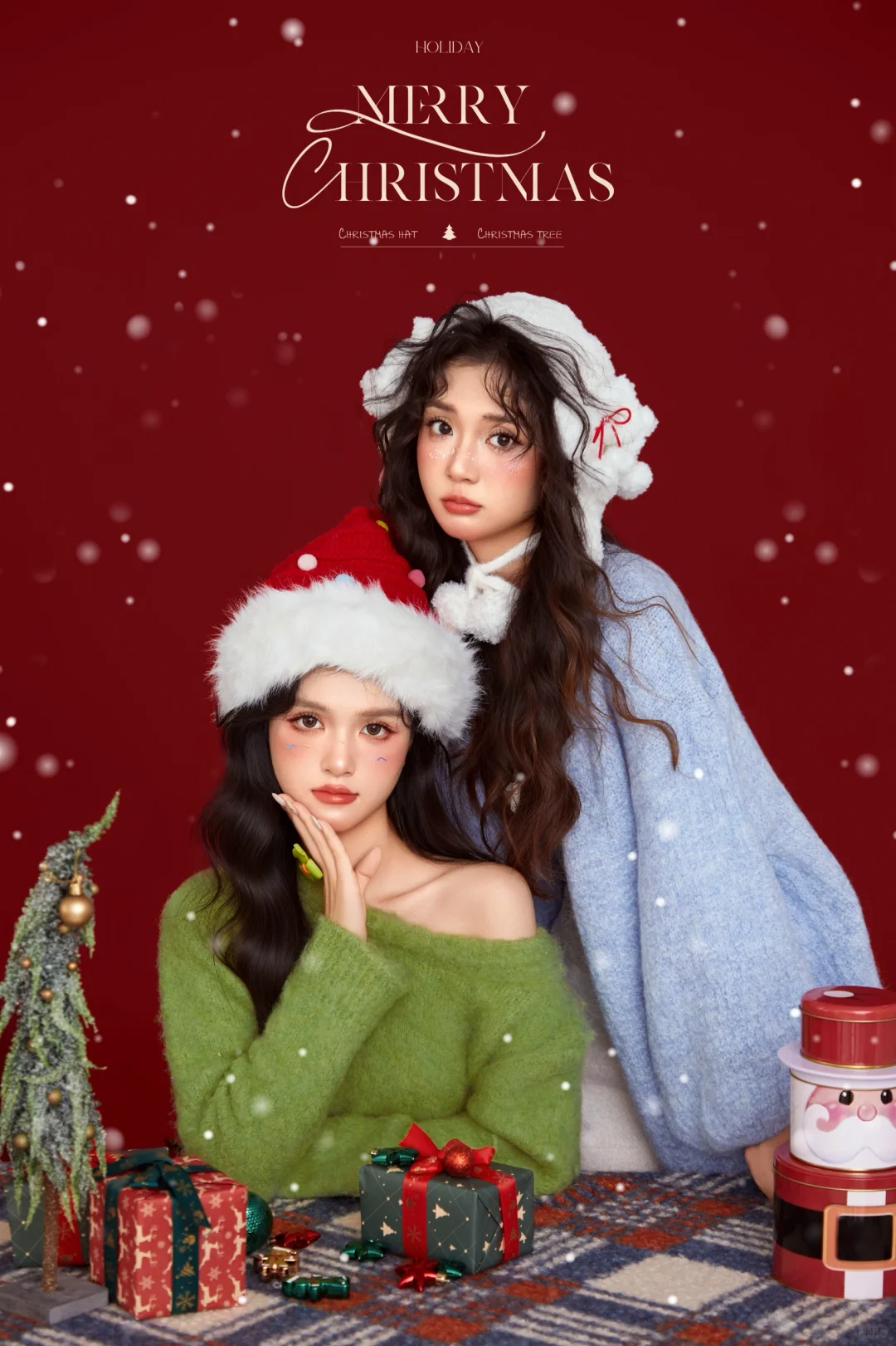 拾光秀圣诞照🎄提前预习闺蜜双人拍照姿势啦