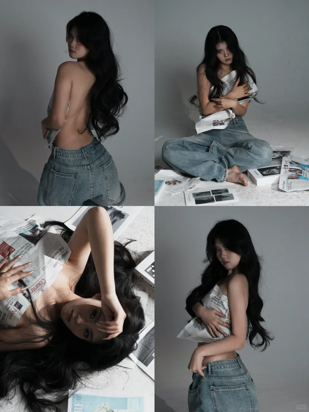 复古辣妹报纸情绪肖像📷