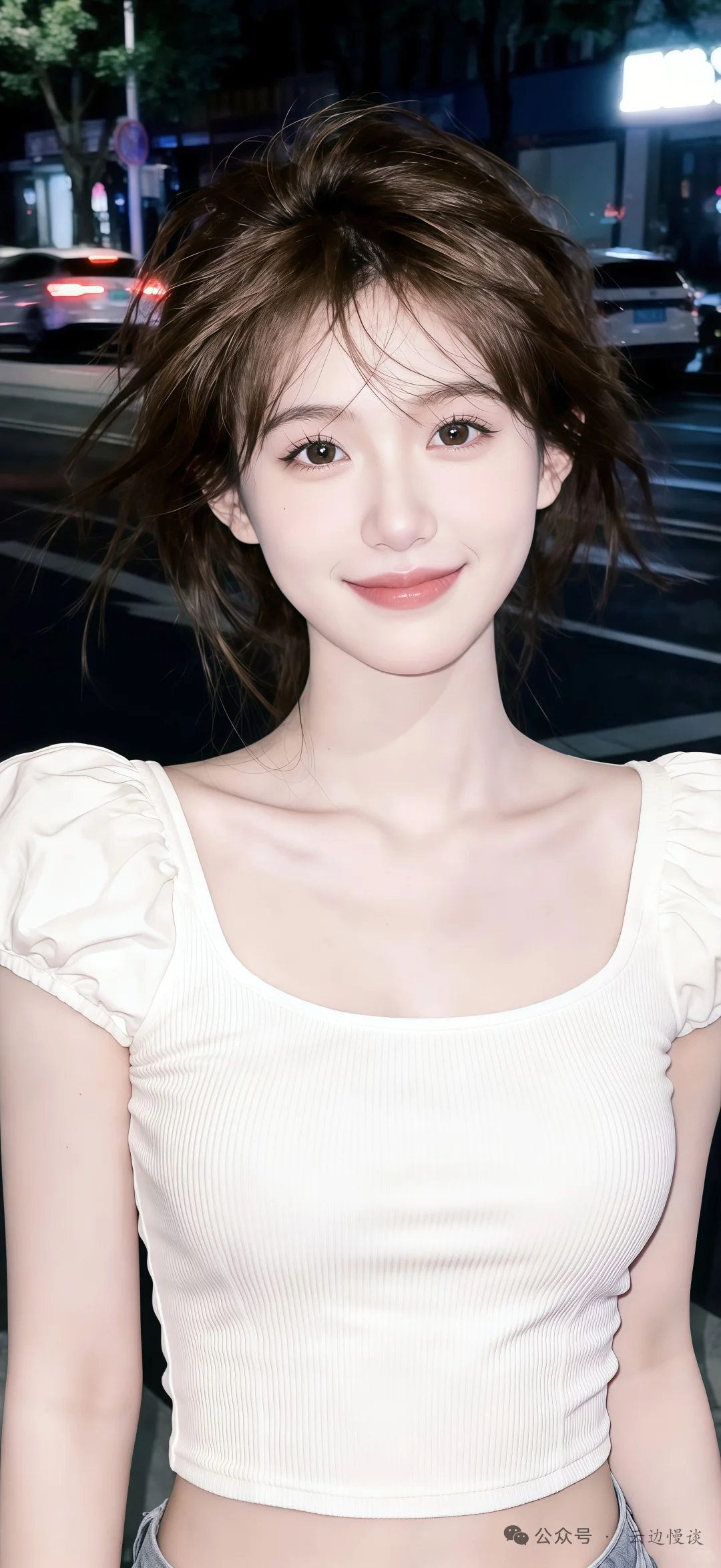 冷白皮的氛围感蓝光～～～高清美女壁纸