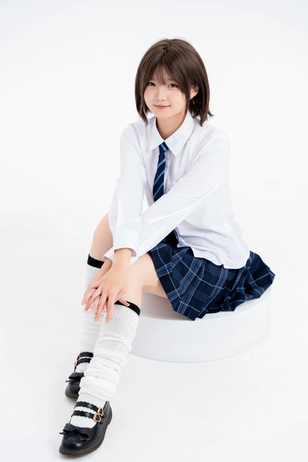 蓝白色系丨jk拍照姿势