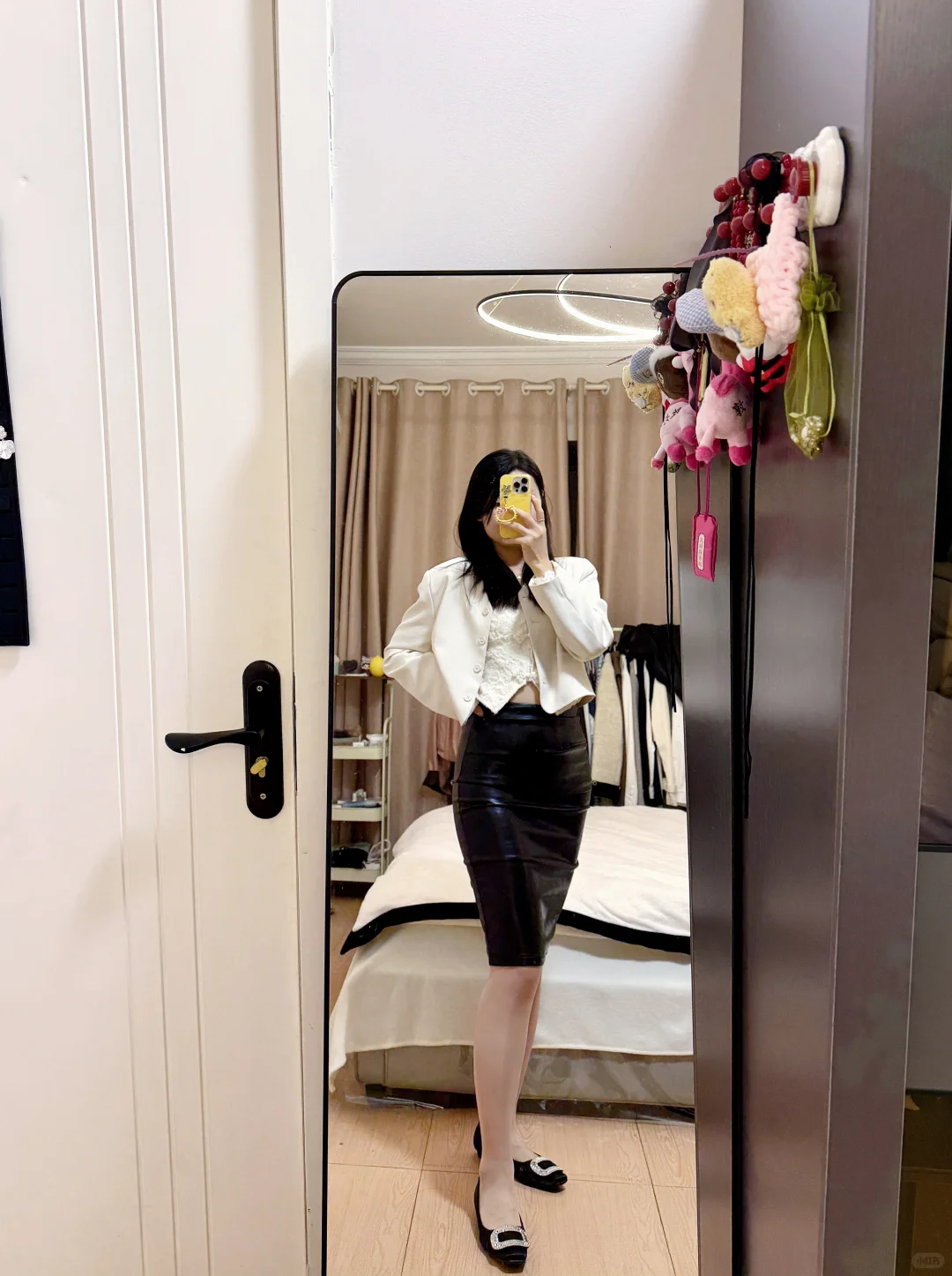 今日份ootd之黑➕白肉丝穿搭