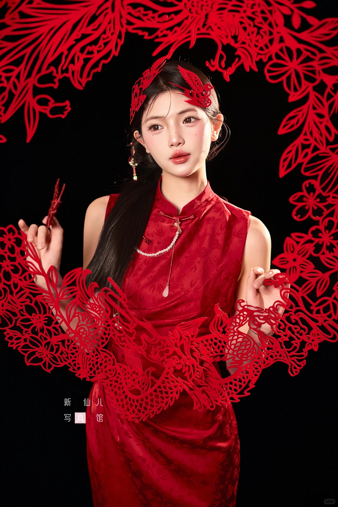 新年仪式感💃红色旗袍写真太出片了～