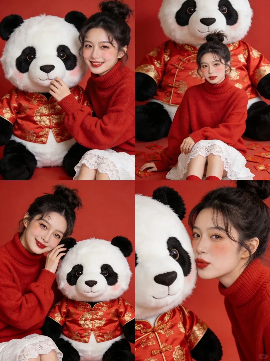 大熊猫陪你红红火火过新年｜AI生成‼️