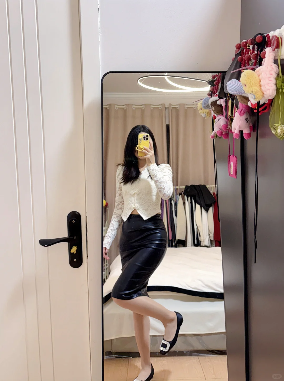 今日份ootd之黑➕白肉丝穿搭