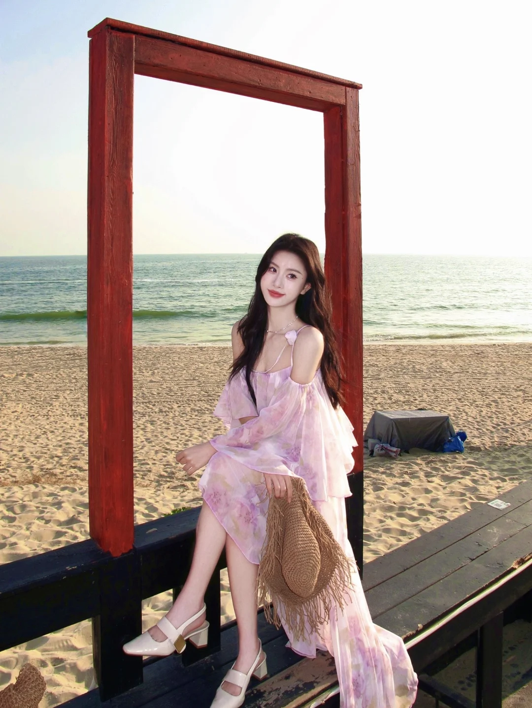 当我穿着徐如蓝同款在海边出片💗