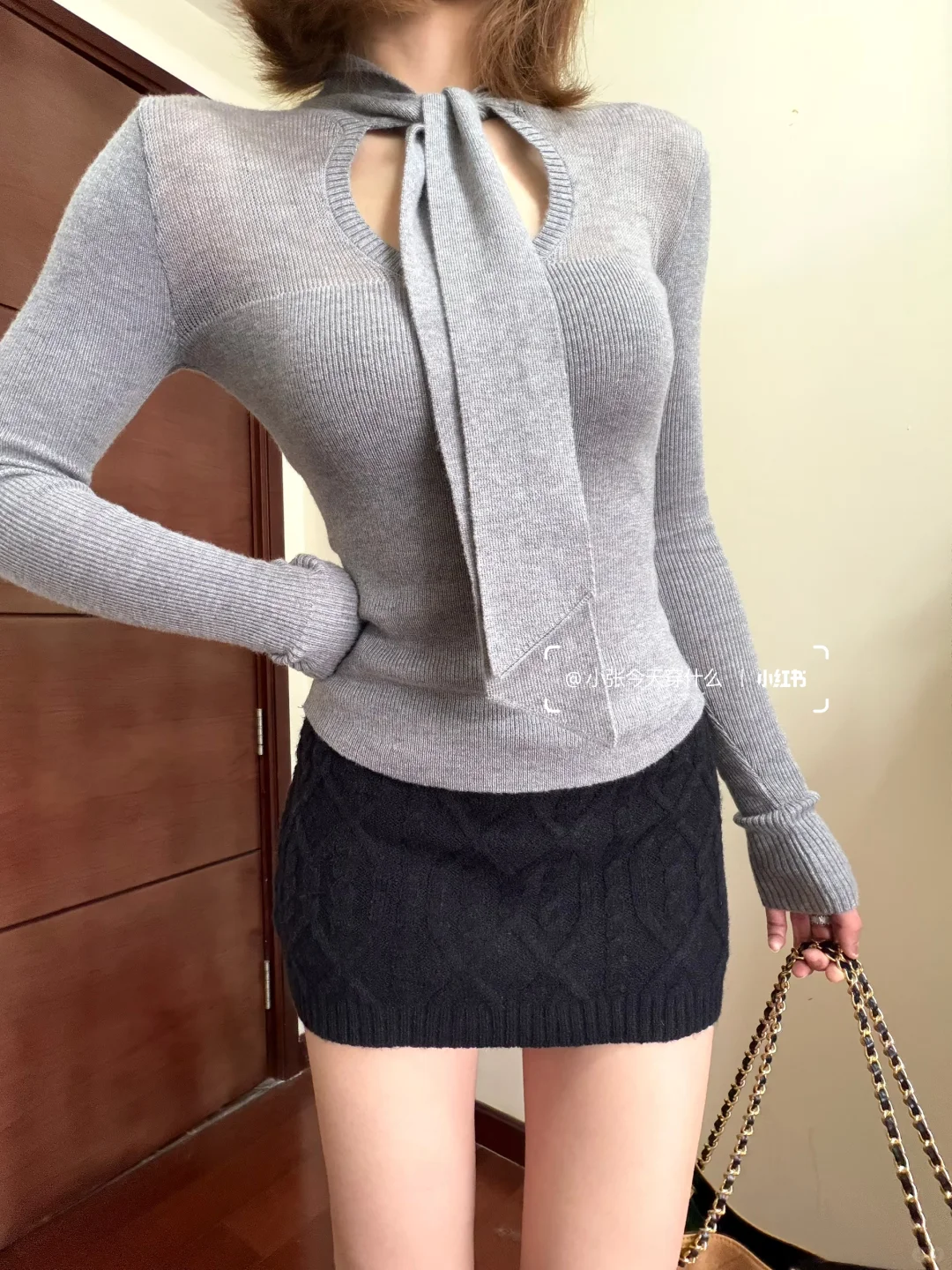 百搭神裙🖤✨短而不露的小香风包臀裙！绝美～