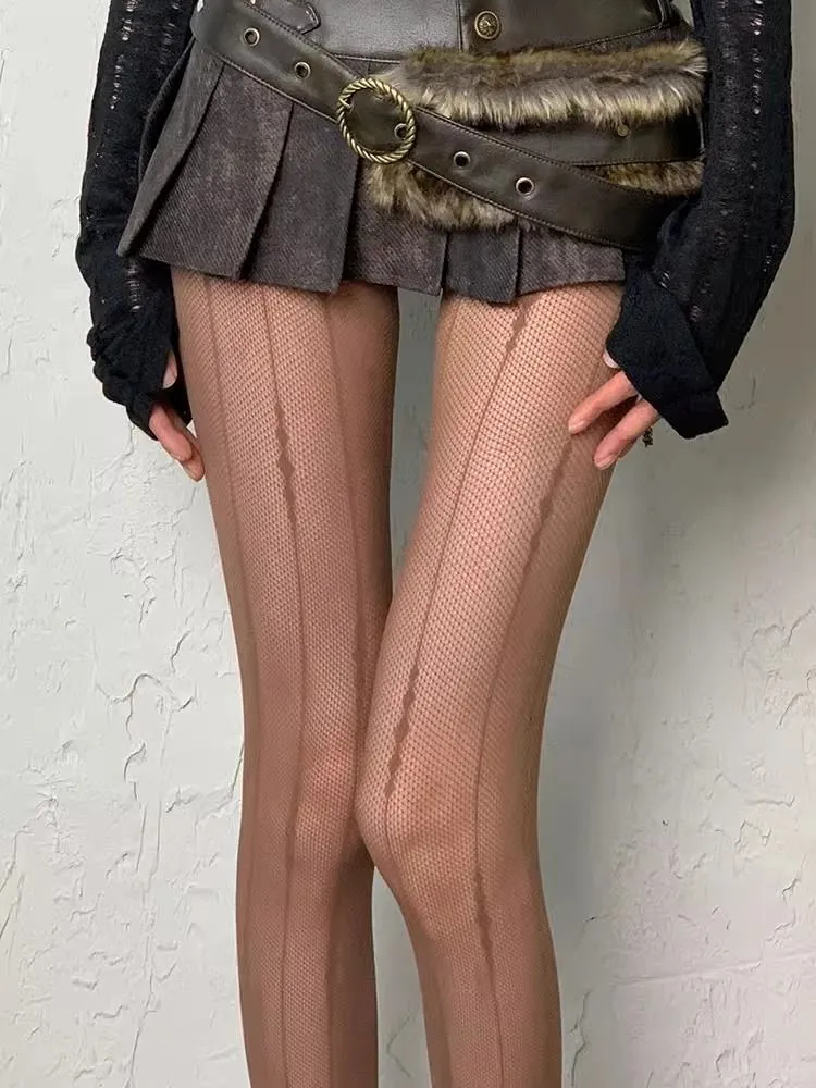 有被这条鱼网裤美到～！🎀