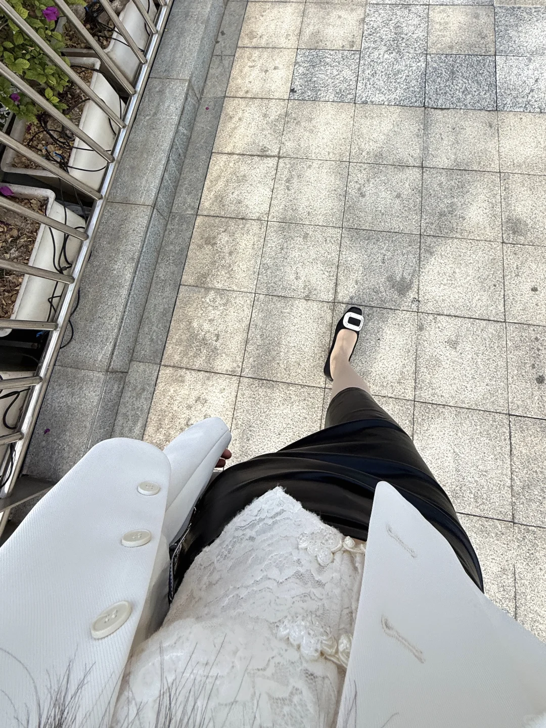 今日份ootd之黑➕白肉丝穿搭