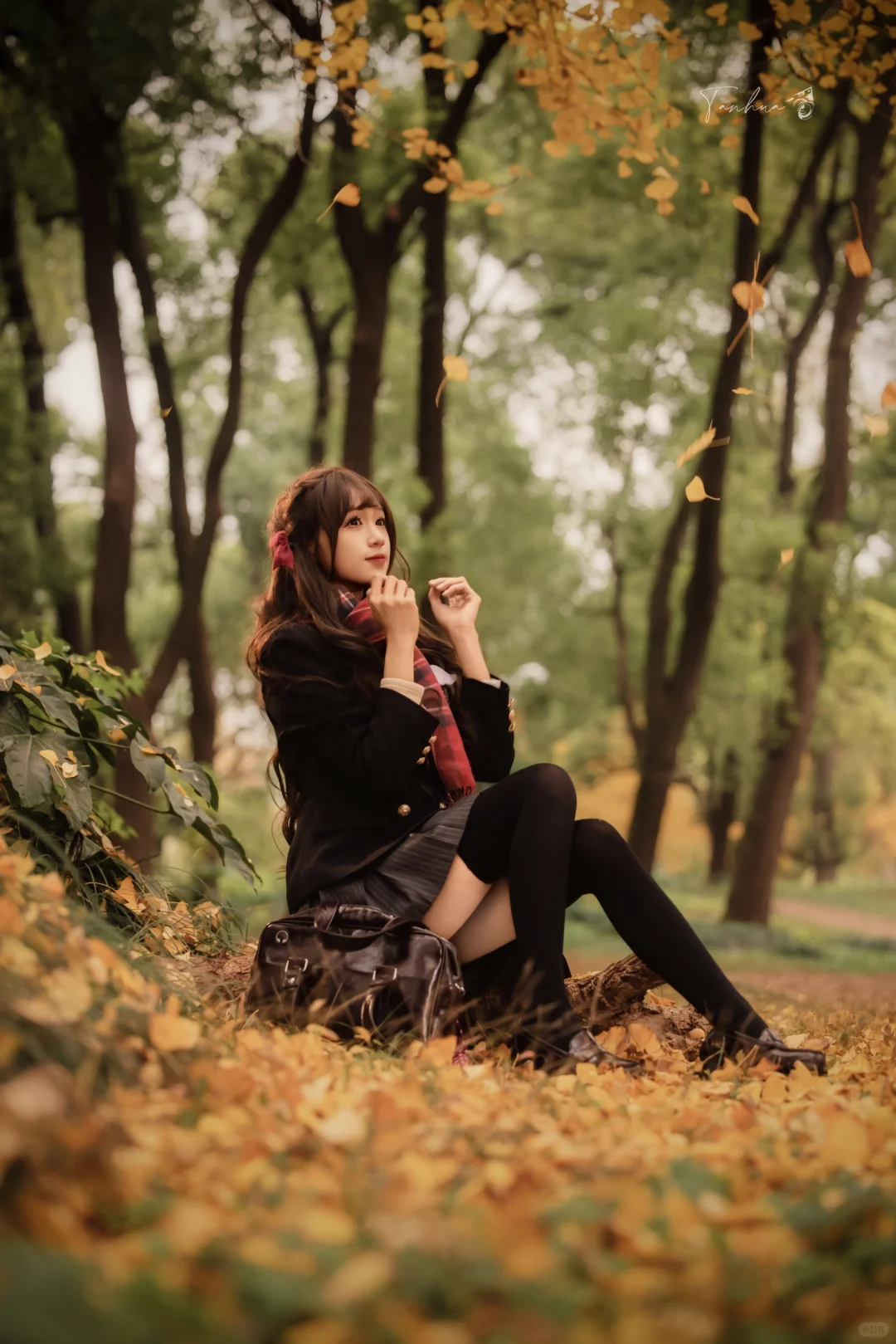 🍂林间落叶里的JK青春松弛感