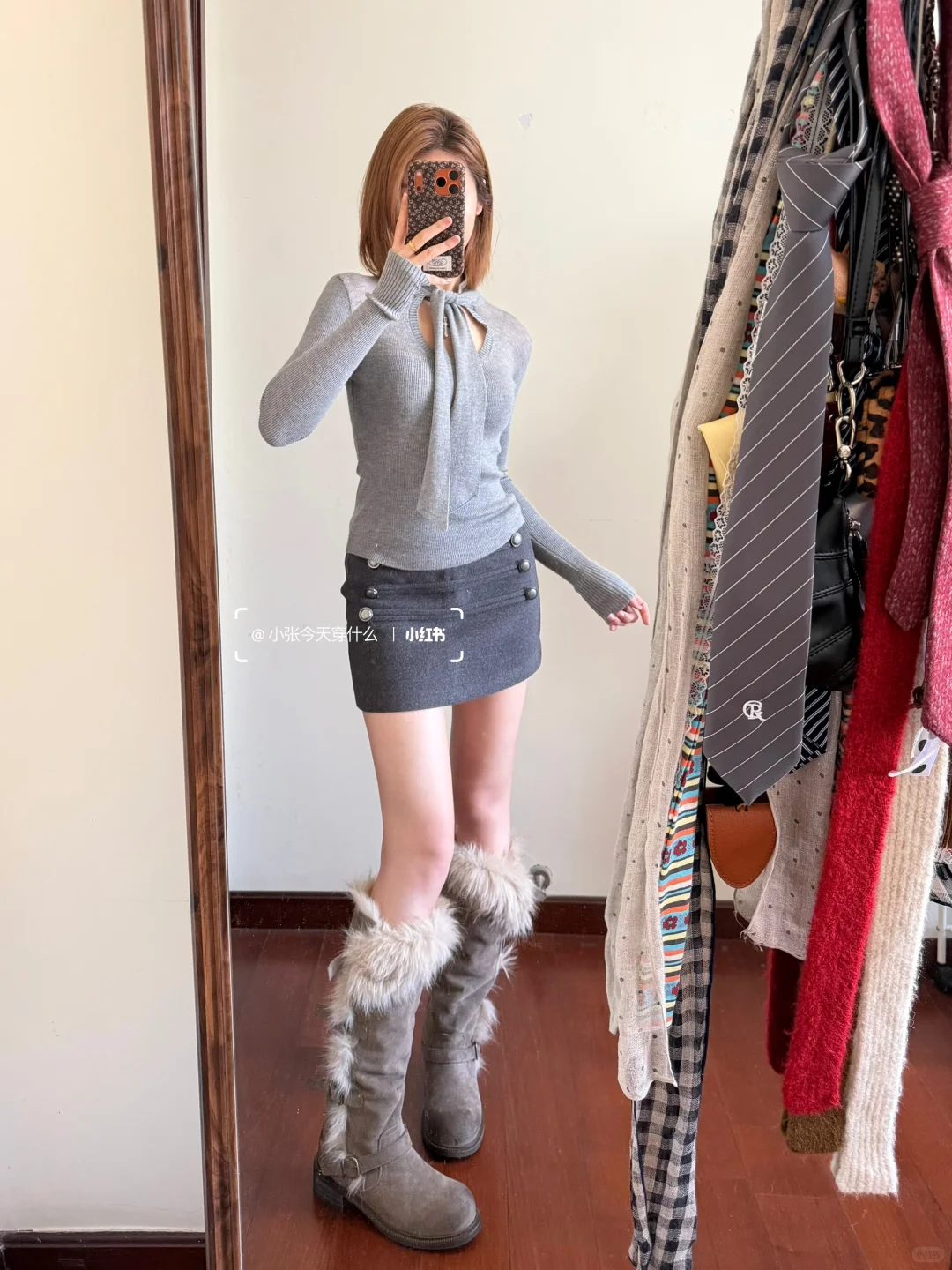 清冷优雅的格雷系🩶✨就爱这种韩系温柔穿搭～