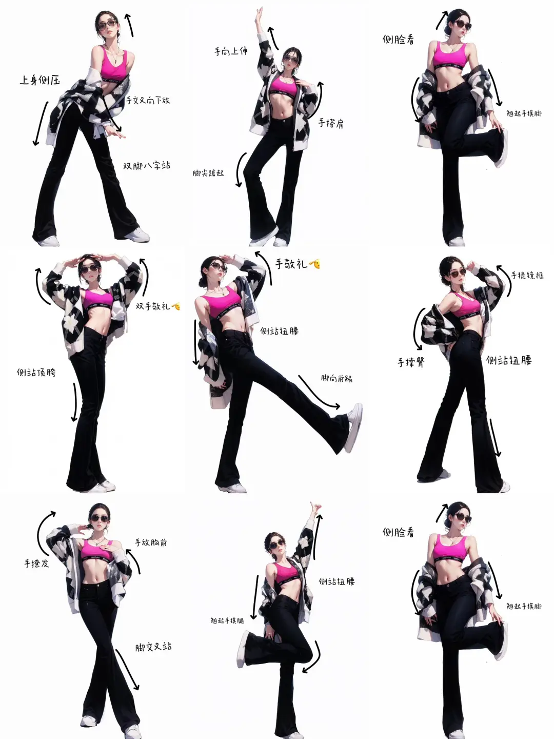 存一组甜酷风拍照姿势，姐妹们收藏起来！