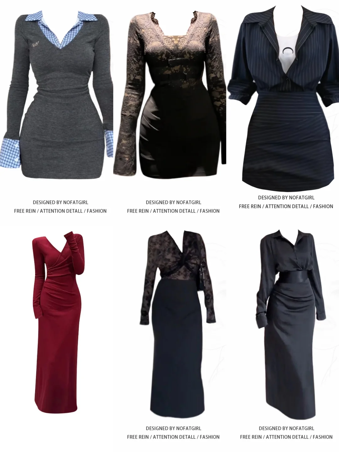 约会必备！这几款长袖包臀裙，优雅又显瘦，