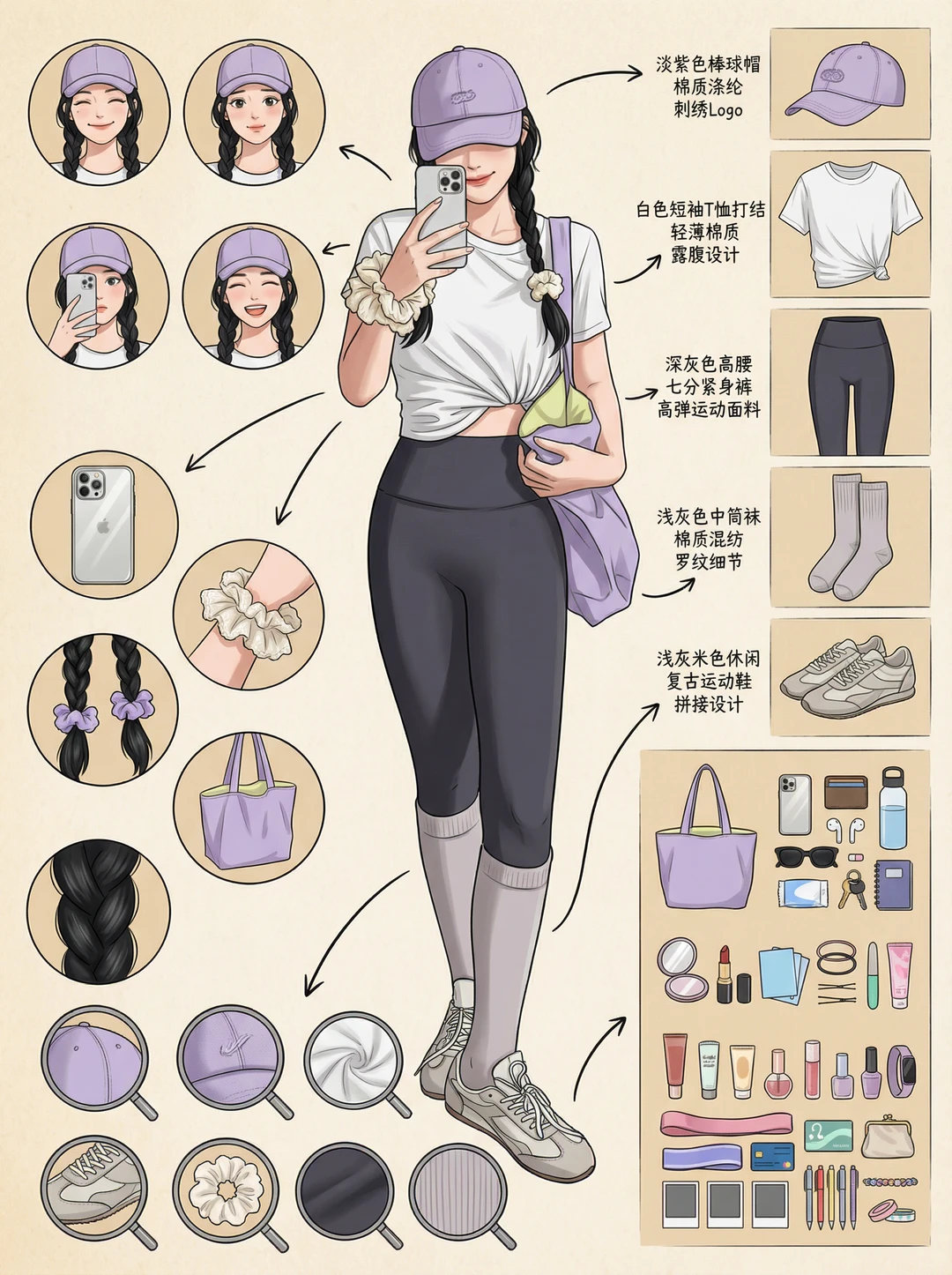 辣妹运动风穿搭｜显瘦公式拿捏了