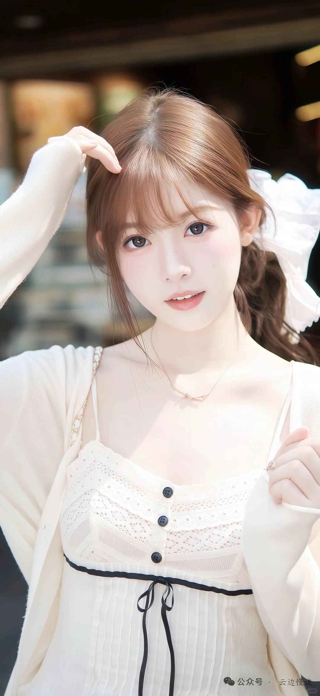 冷白皮的氛围感蓝光～～～高清美女壁纸