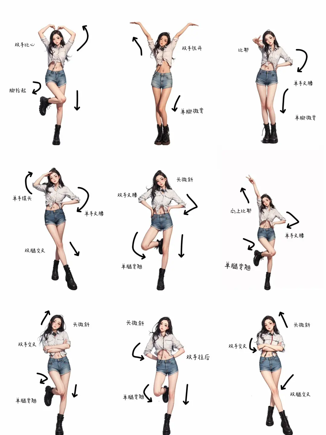 存一组甜酷风拍照姿势，姐妹们收藏起来！