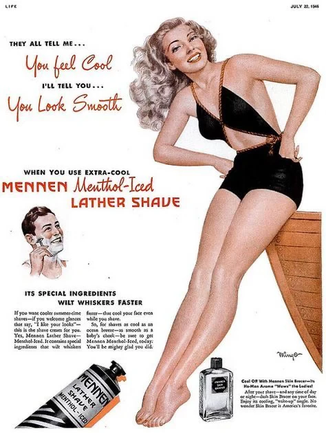 当优雅遇上海风：50年代泳衣插图的性感美学