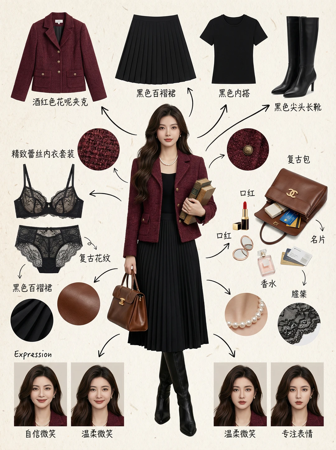 睡前一组OOTD拆解