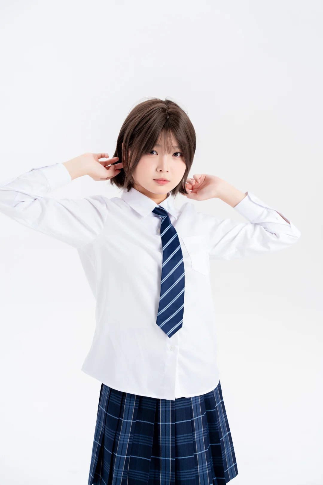 蓝白色系丨jk拍照姿势