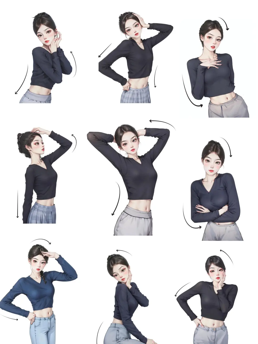 存一组甜酷风拍照姿势，姐妹们收藏起来！