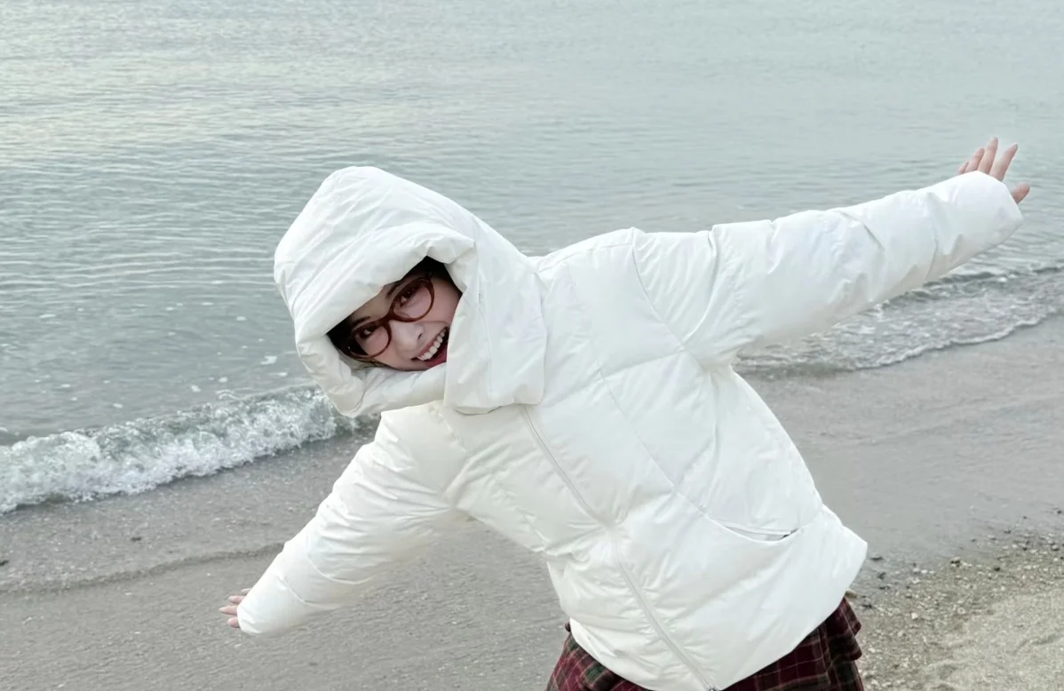 ✨沈月12.20海边穿搭｜好有氛围感的白月光