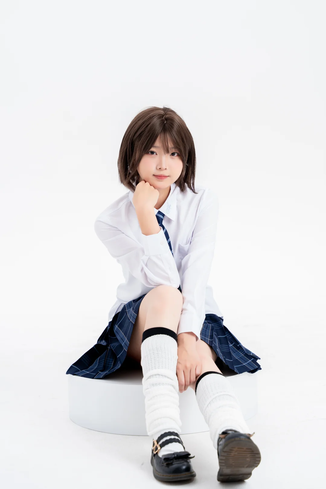 蓝白色系丨jk拍照姿势