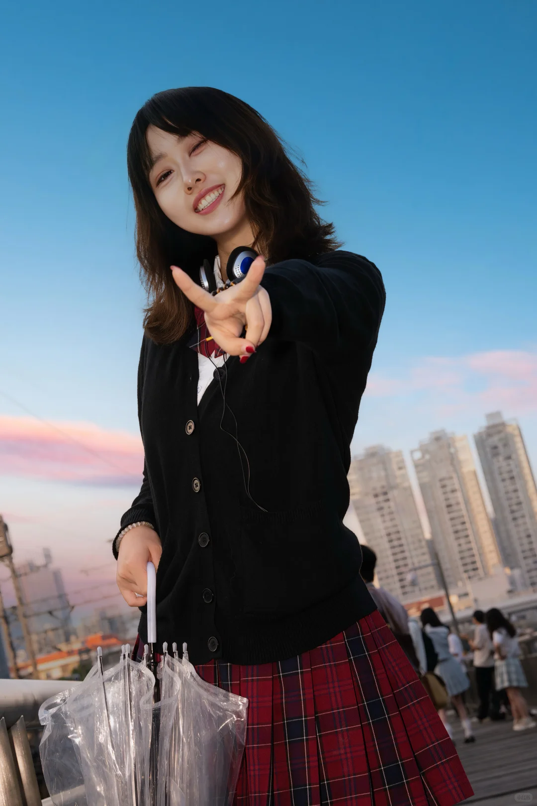 蓝调时刻的天台少女｜日系胶片感🎞️