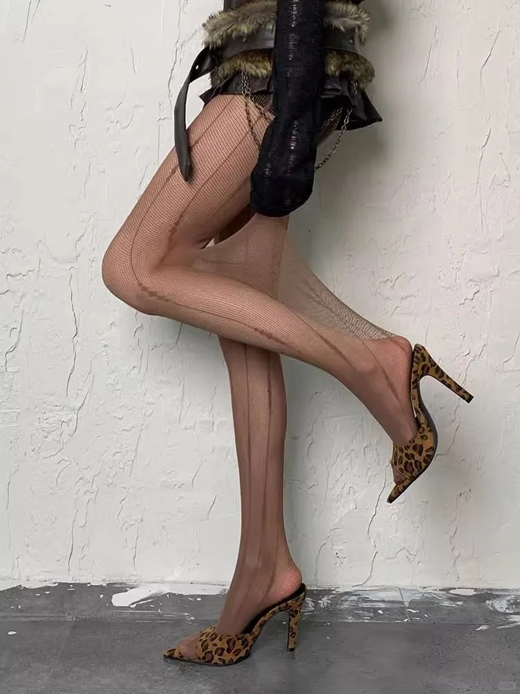 有被这条鱼网裤美到～！🎀