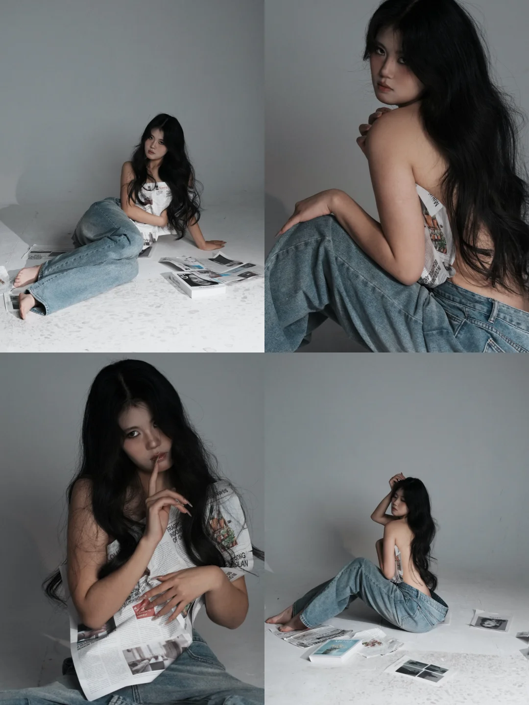 复古辣妹报纸情绪肖像📷