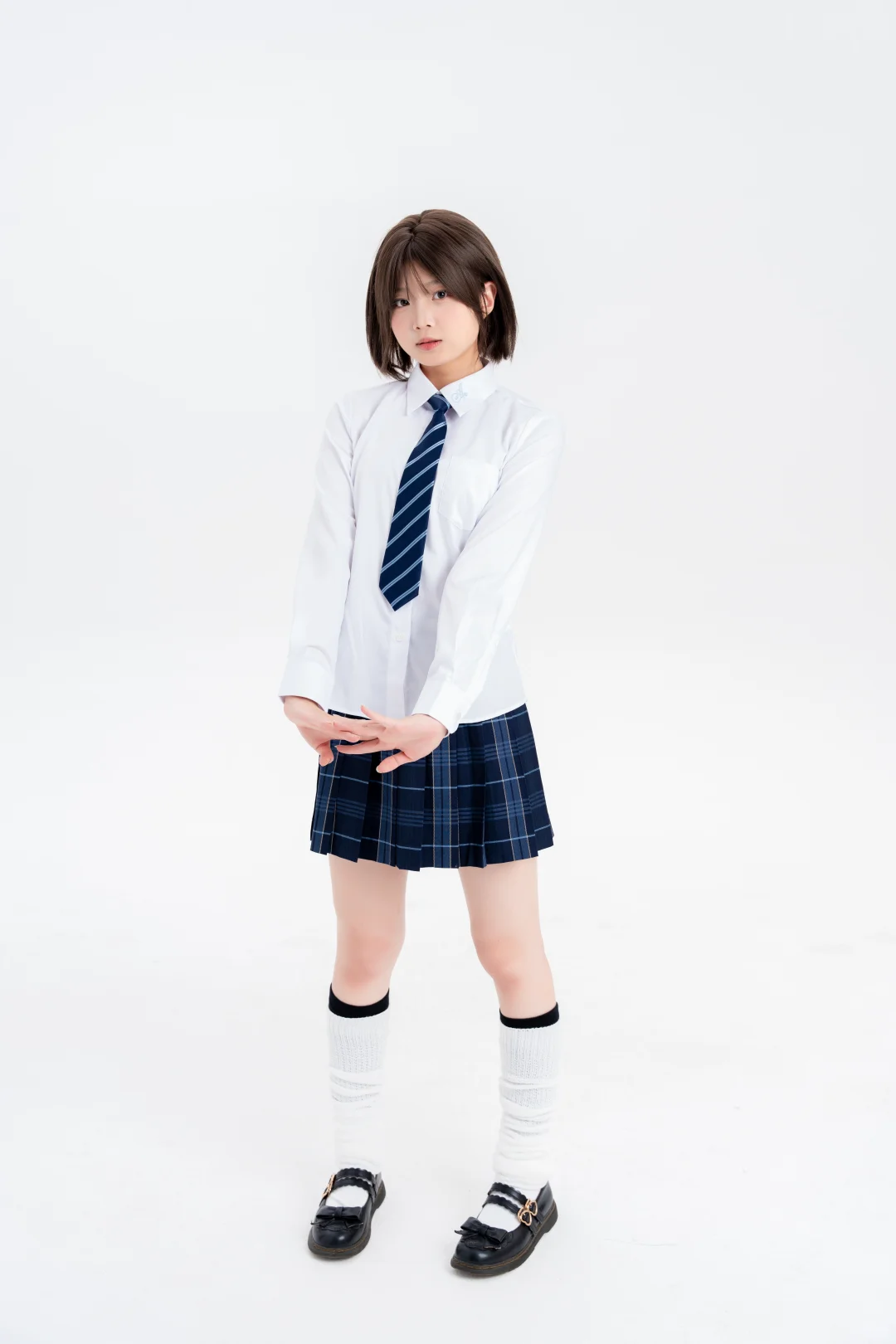 蓝白色系丨jk拍照姿势