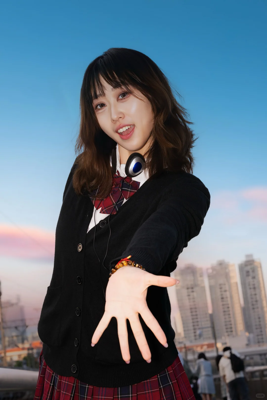 蓝调时刻的天台少女｜日系胶片感🎞️