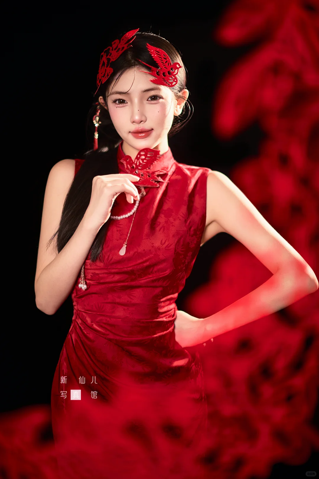 新年仪式感💃红色旗袍写真太出片了～