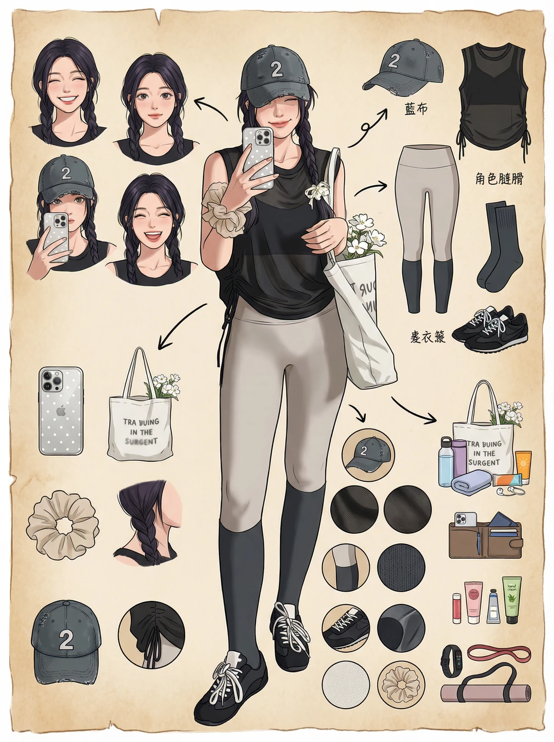 辣妹运动风穿搭｜显瘦公式拿捏了