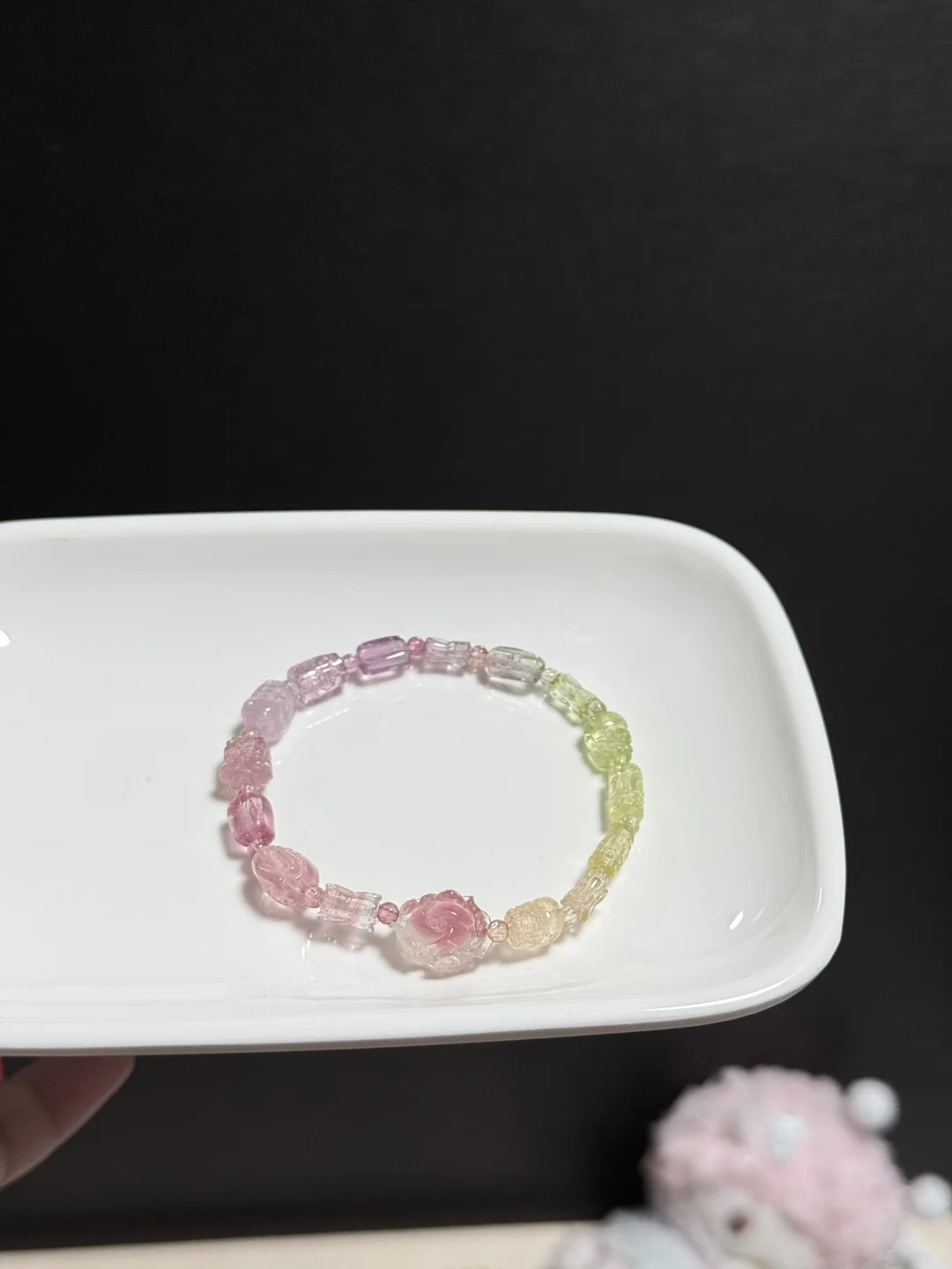 水灵灵的多色渐变碧玺多宝～