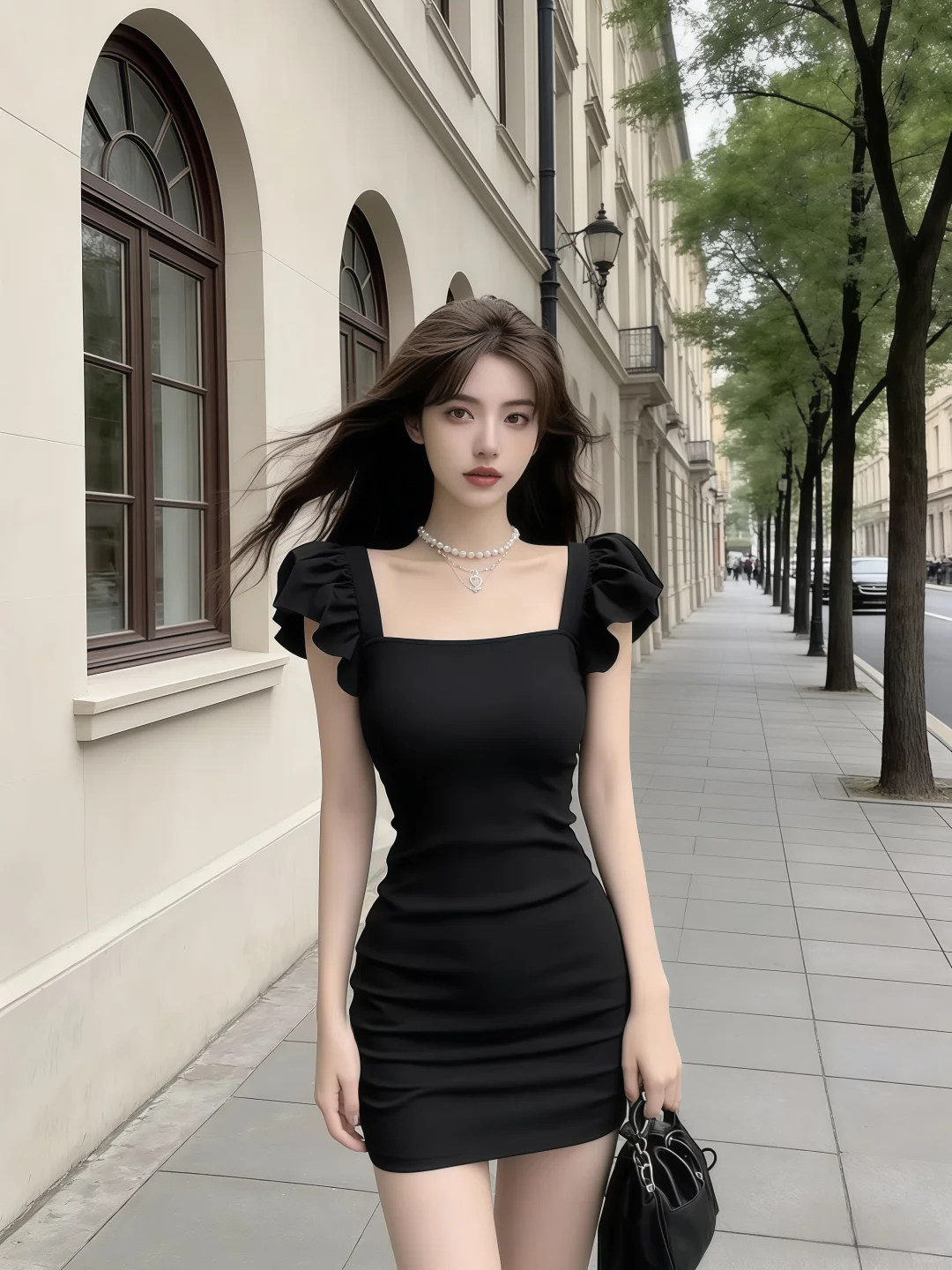 🤍黑白荷叶边包臀裙！纯欲辣妹感封神✨