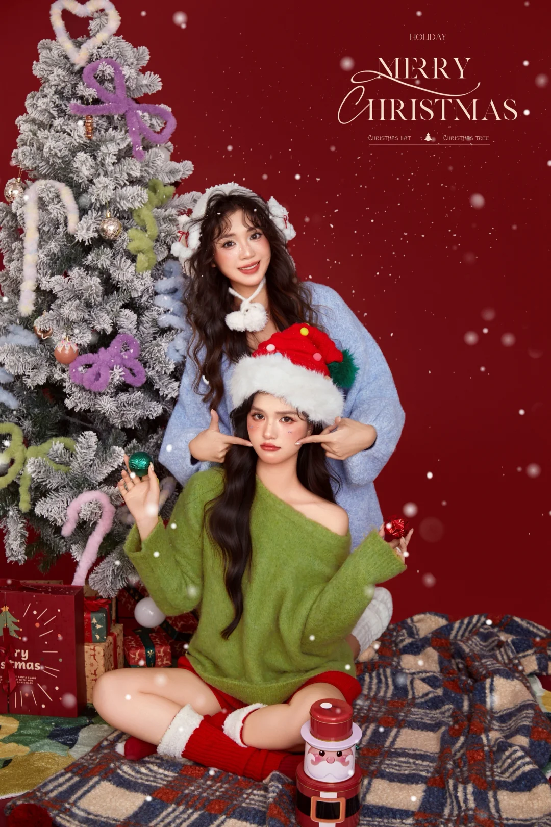 拾光秀圣诞照🎄提前预习闺蜜双人拍照姿势啦