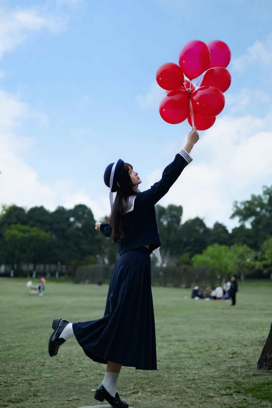 是红色的气球和蓝色的我啊～