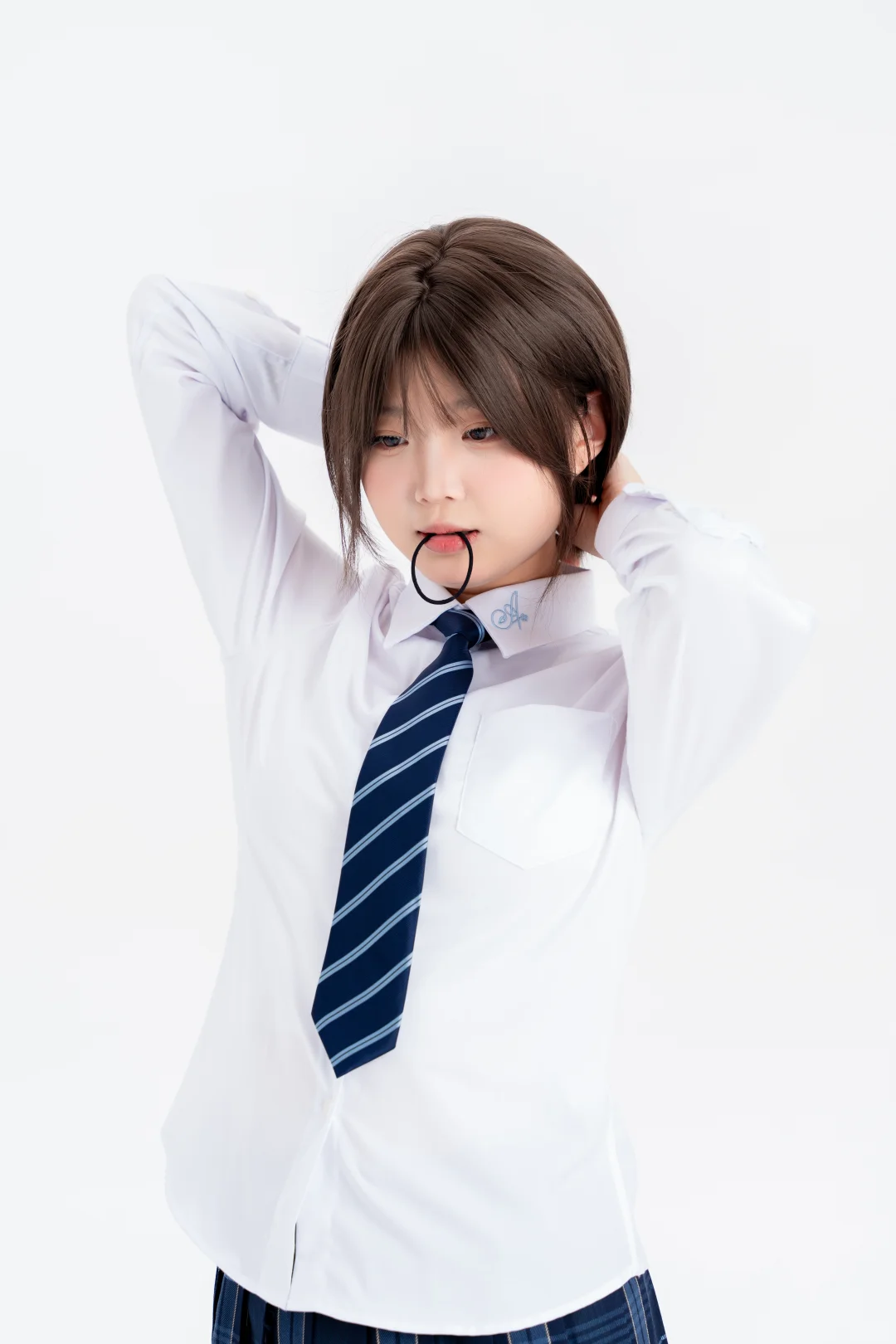 蓝白色系丨jk拍照姿势