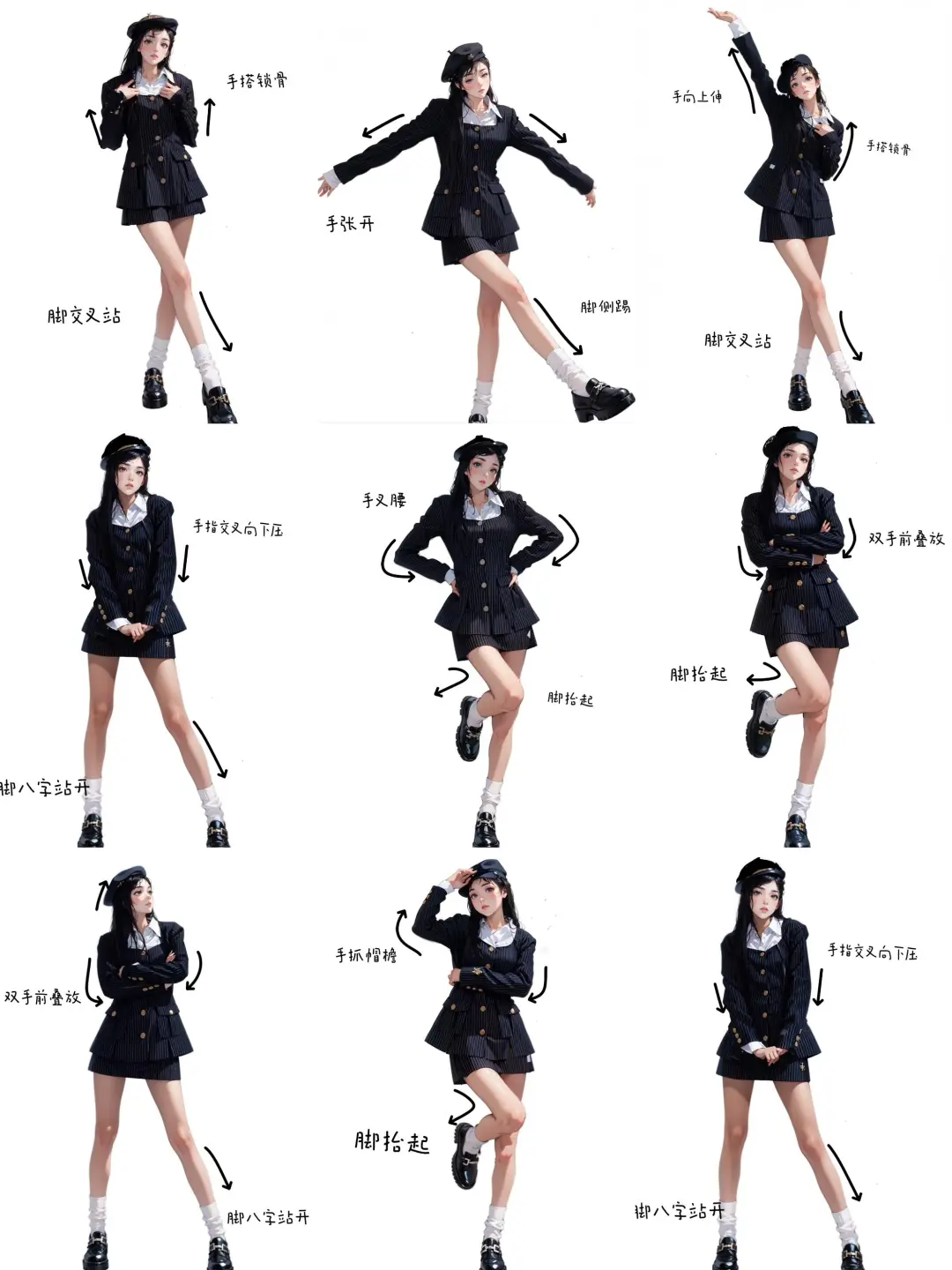 存一组甜酷风拍照姿势，姐妹们收藏起来！