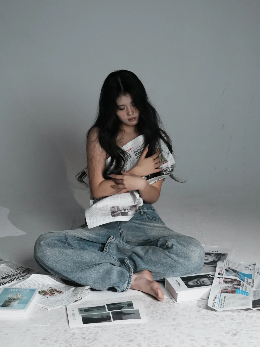 复古辣妹报纸情绪肖像📷