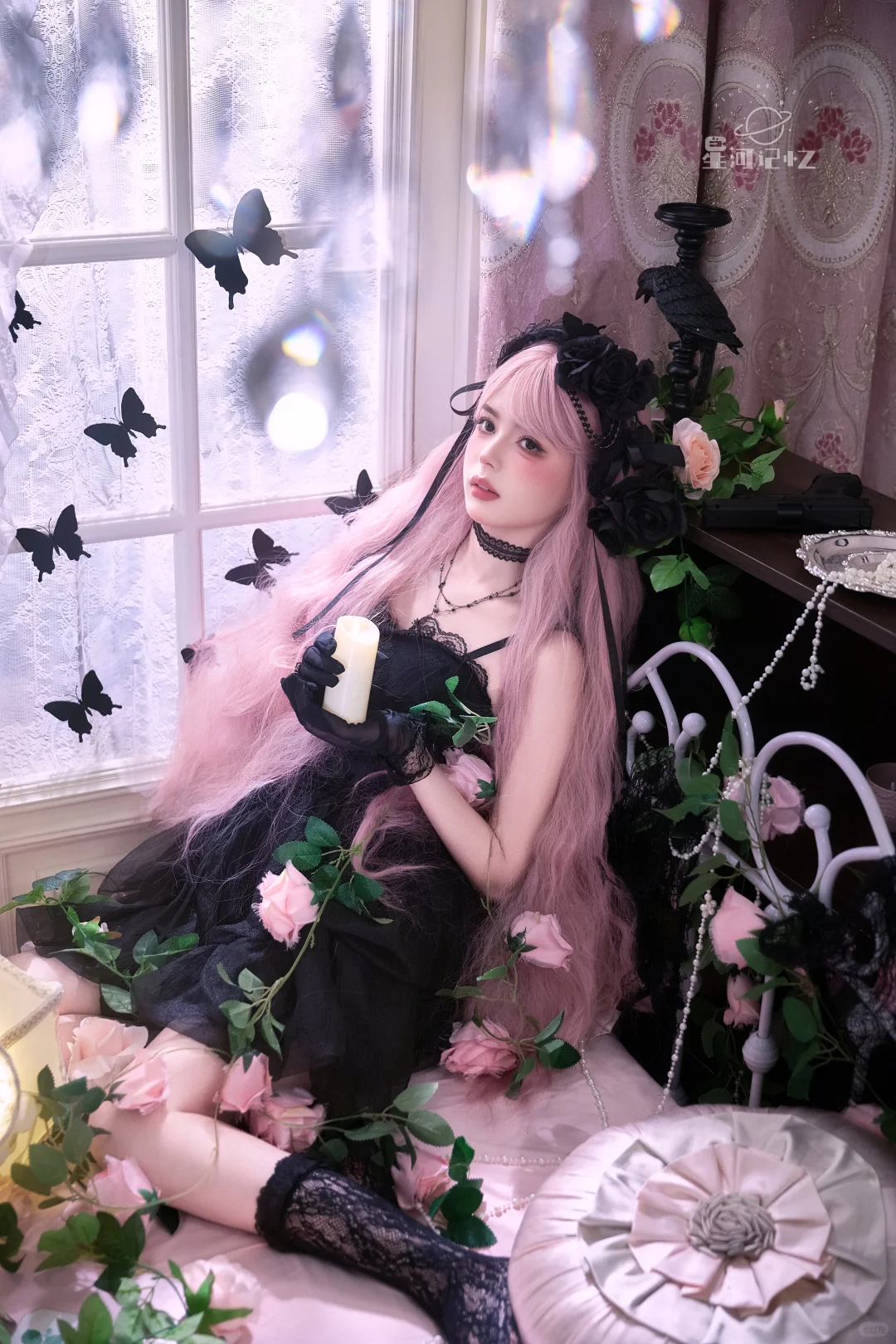 暗黑美学🖤黑夜里的玫瑰少女🌹南昌写真