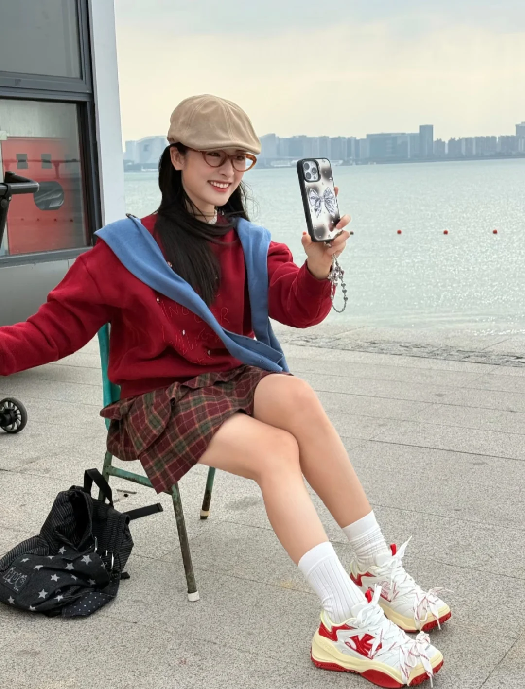 ✨沈月12.20海边穿搭｜好有氛围感的白月光