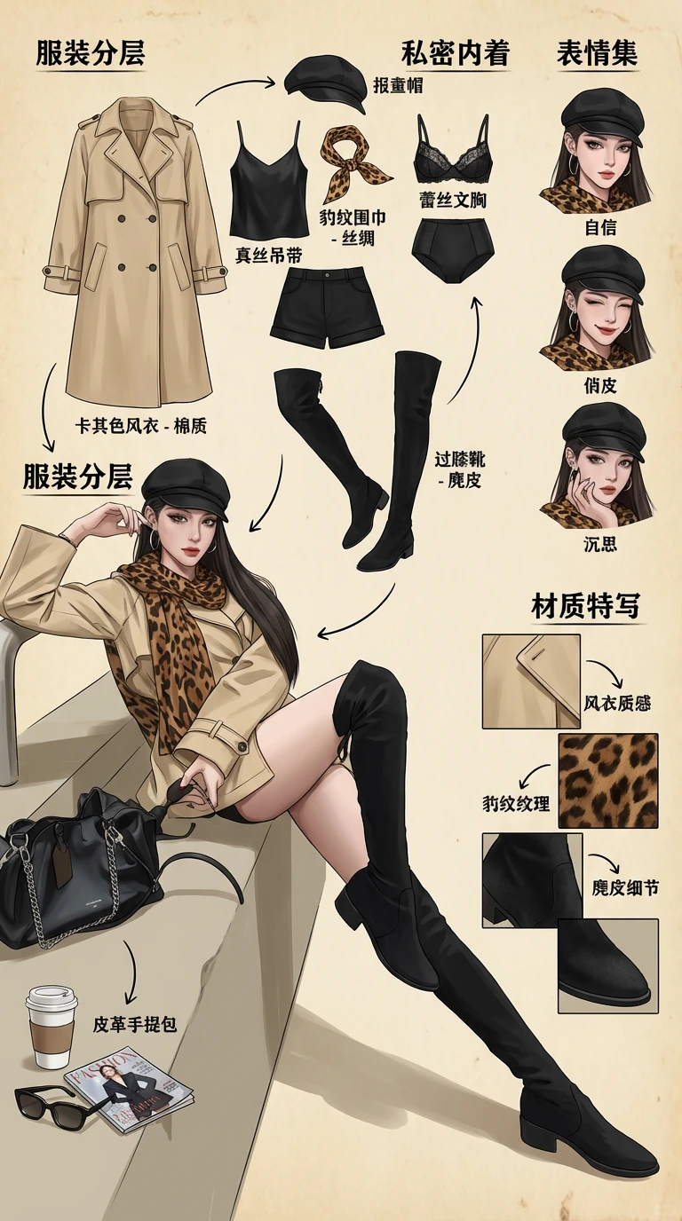 nanobanana ootd穿搭分解丨掌管熟女风穿搭