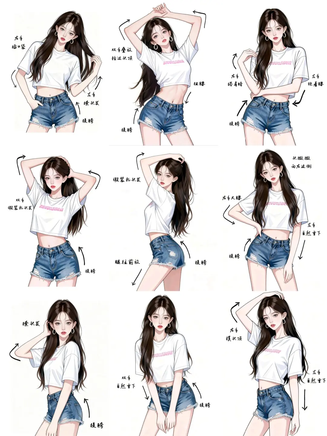 存一组甜酷风拍照姿势，姐妹们收藏起来！