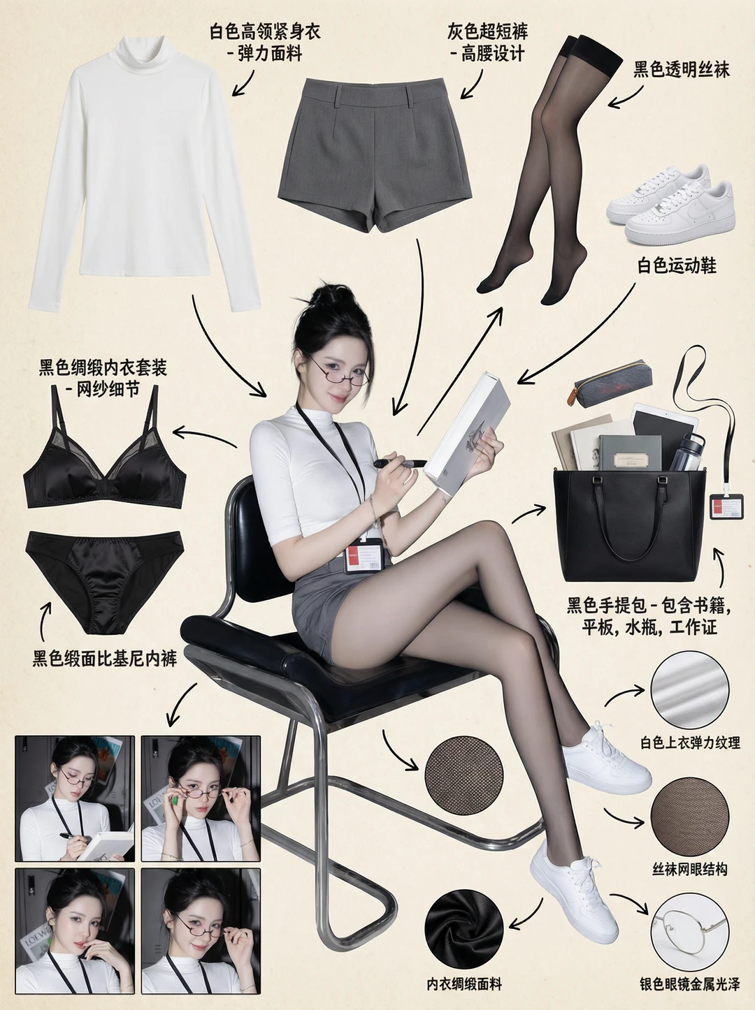 睡前一组OOTD拆解