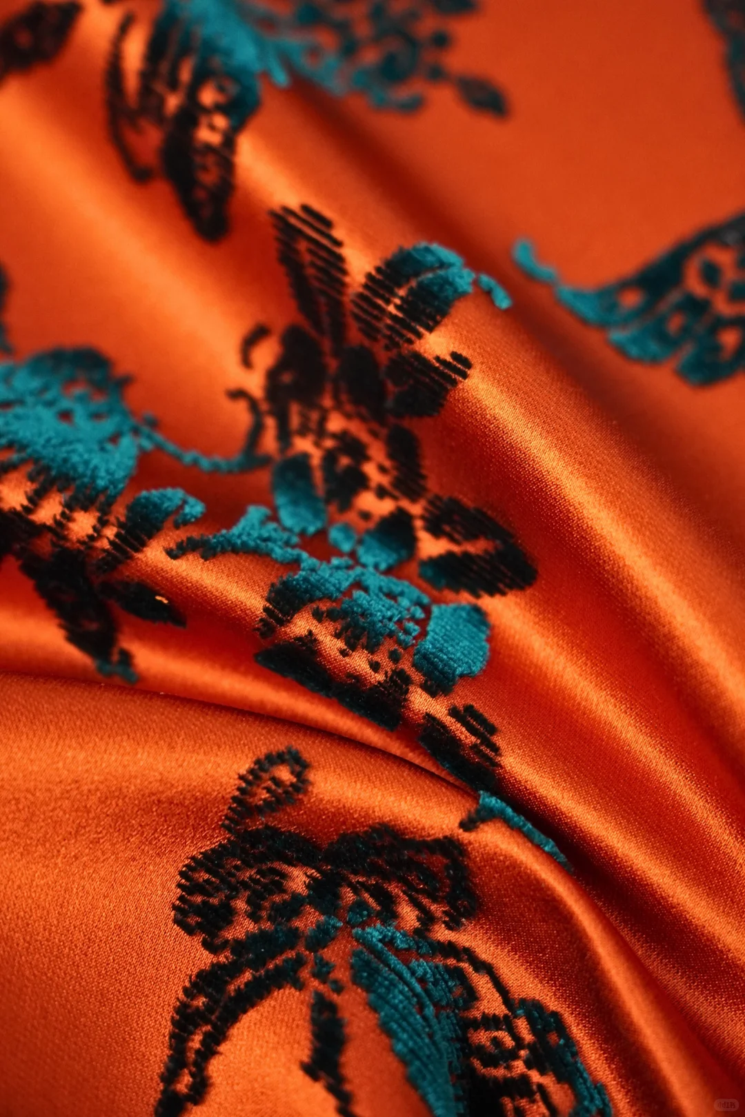 蝶恋花 | 橙底蓝绒漳缎 名家监制冠名