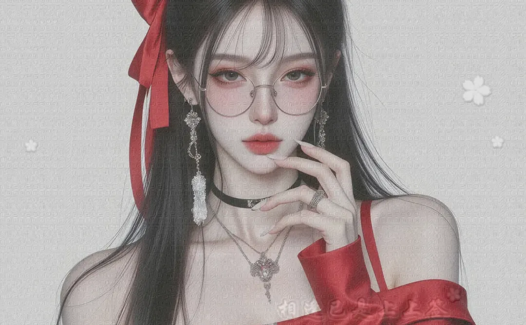 美艳大方明媚少女～