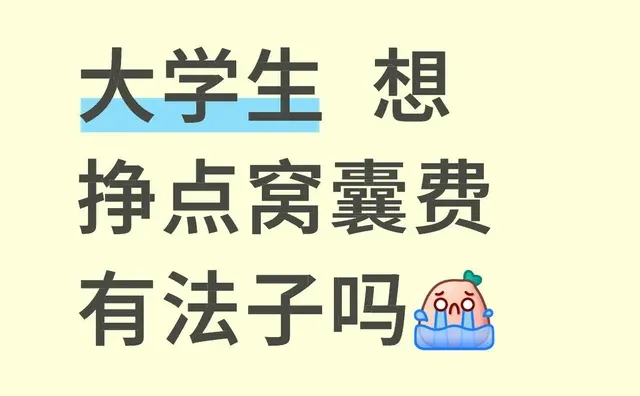 大学生 想挣点窝囊费 有法子吗