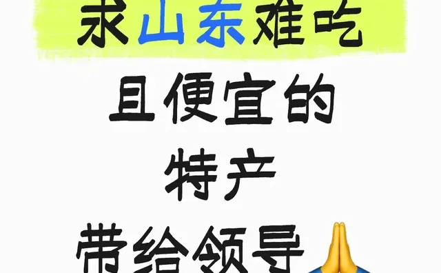 求山东难吃且便宜的特产带给领导🙏
