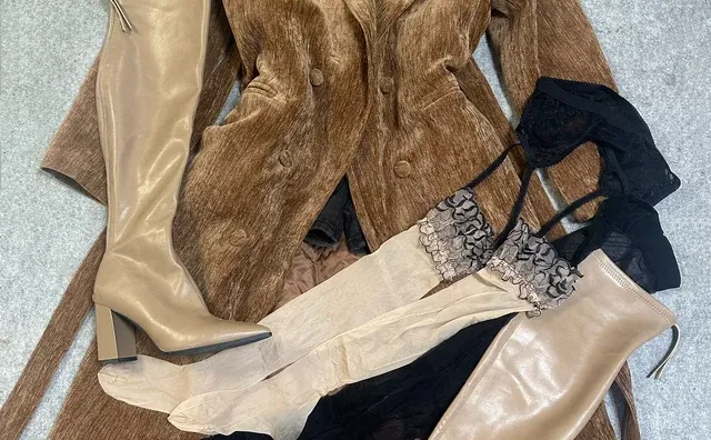 长款西装➕过膝靴👢真的很显气质！